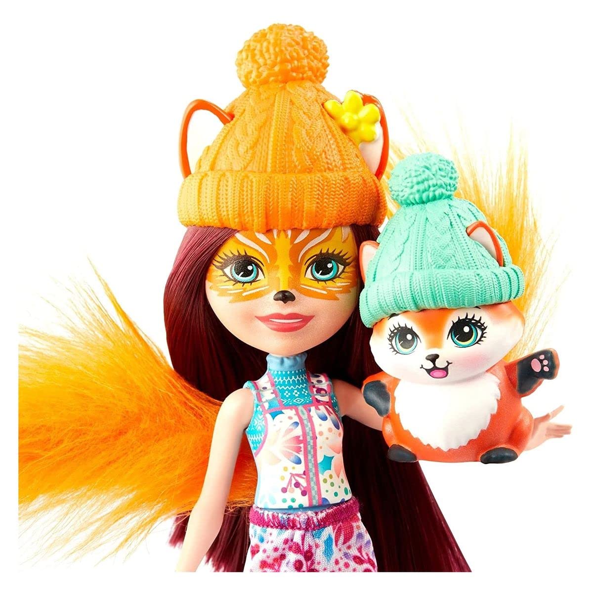 Mattel Enchantimals Snowtastic Sled Set with Felicity Fox Small Doll (6-in), Flick Animal Figure, Sled, and Accessories, Makes a for 3-8 Year Olds