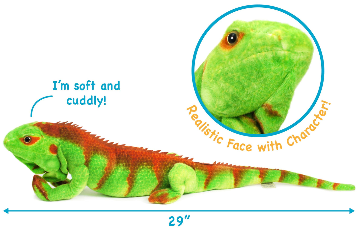 TigerHart Iago The Iguana - 29 Inch Stuffed Animal Plush