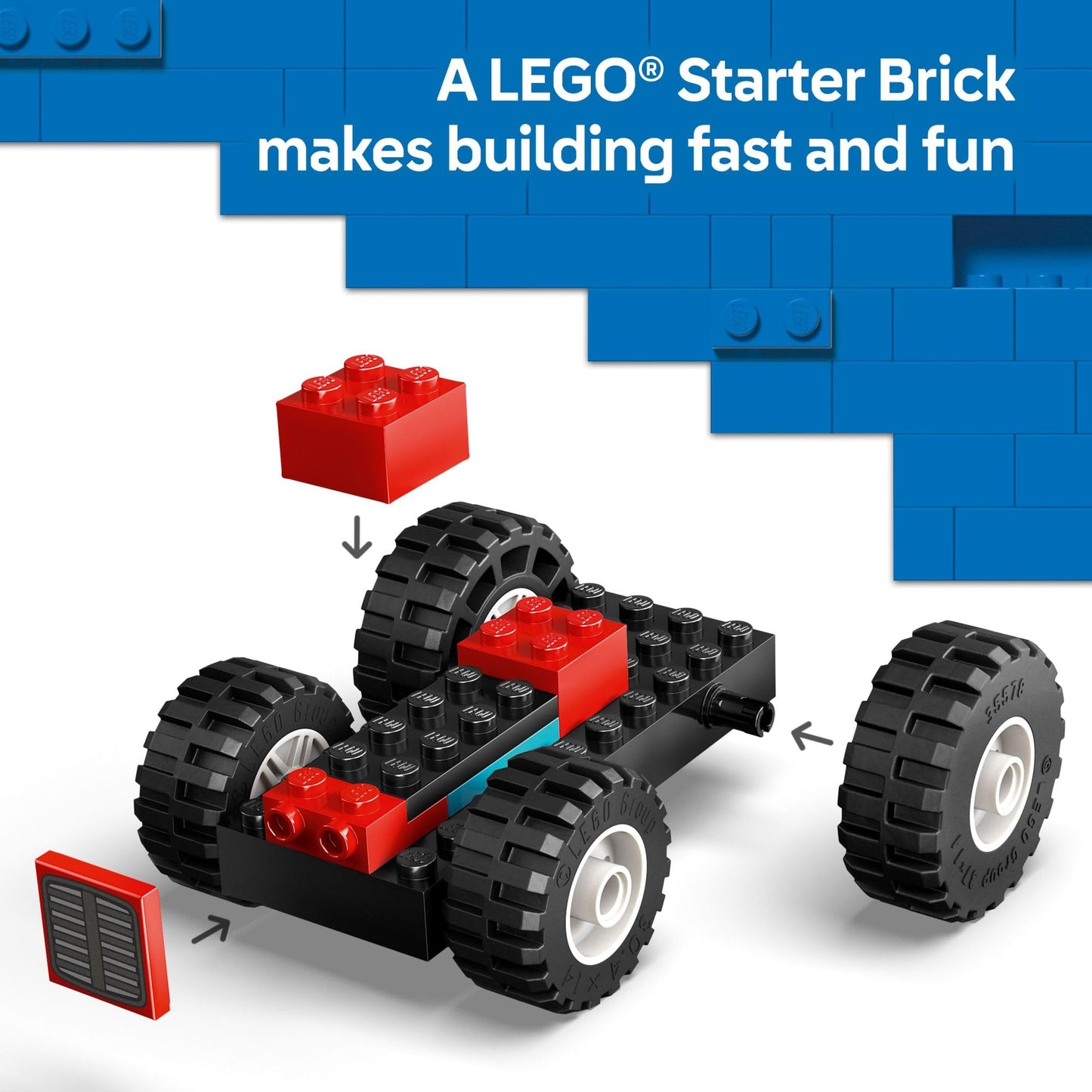 LEGO City Red Farm Tractor with Trailer & Sheep Toddler Learning Toy - Farm Toy with Tractor and Animal Figurines - Preschool Toy for Boys and Girls,