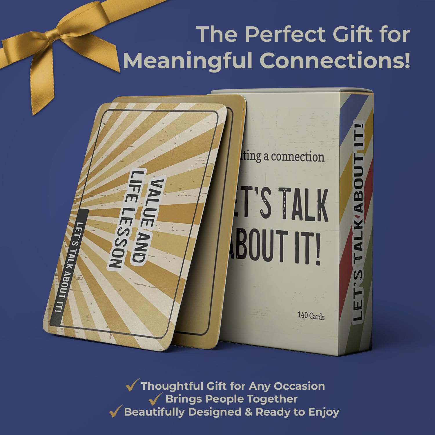 Kingdom Expressions Let's Talk About It! - a Deck of 140 Conversation Cards to Connect with Family, Friends, and Co-Workers - Perfect for Family Game