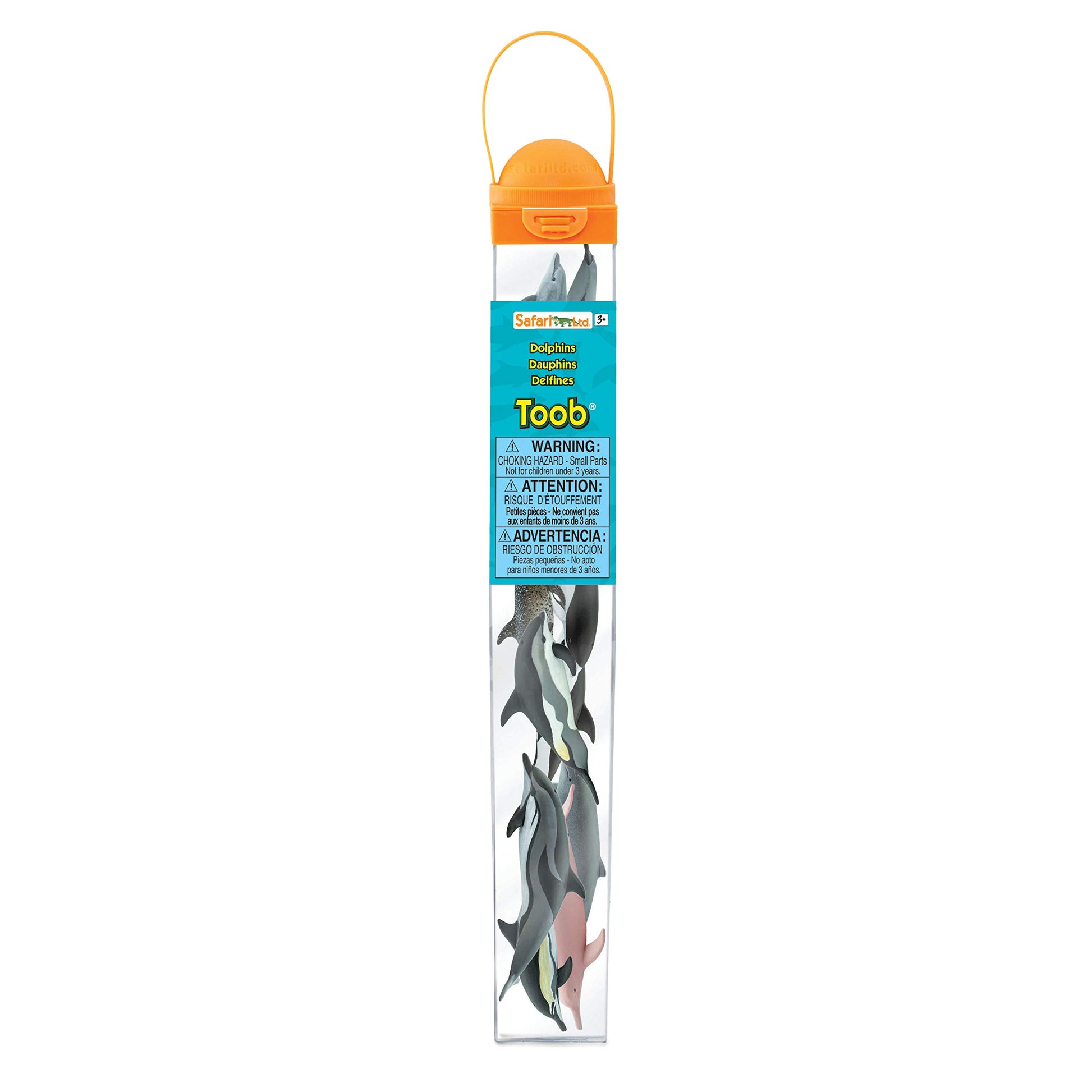Safari Ltd. Dolphin TOOB - 10 Miniature Dolphin Figurines - Educational Toy Set for Boys, Girls and Kids Ages 3+