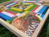 Jamaican Ludo Food Edition (Ludi/Ludy/Loodi) | 24in x 24in Board Game | Family Game Night Activity | Fun Easy Multi-Player Entertainment