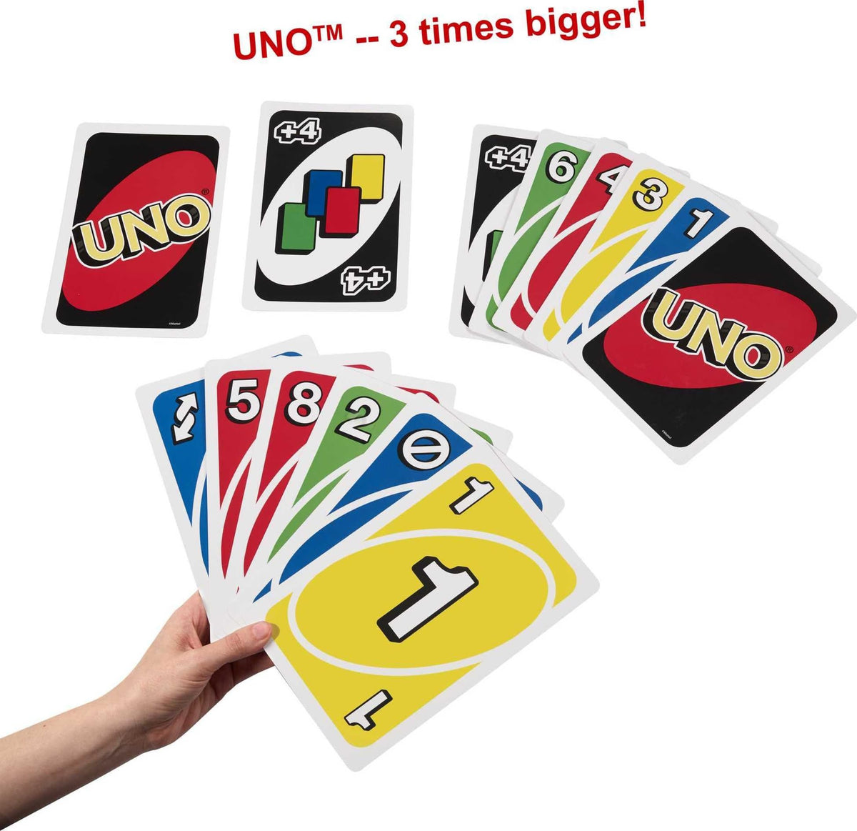 Mattel Games Giant UNO Card Game, Ages 7+, Players 2-10