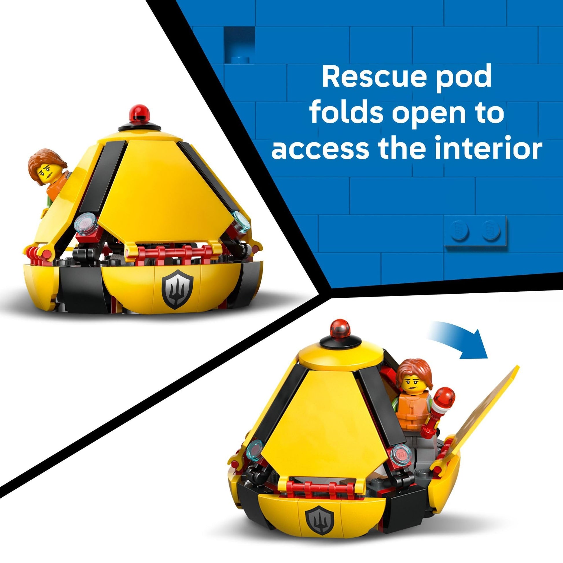 LEGO City Coast Guard Helicopter Building Toy for Kids - Pretend Play Emergency Response Set for Boys & Girls, Ages 7+ - Includes 4 Minifigures