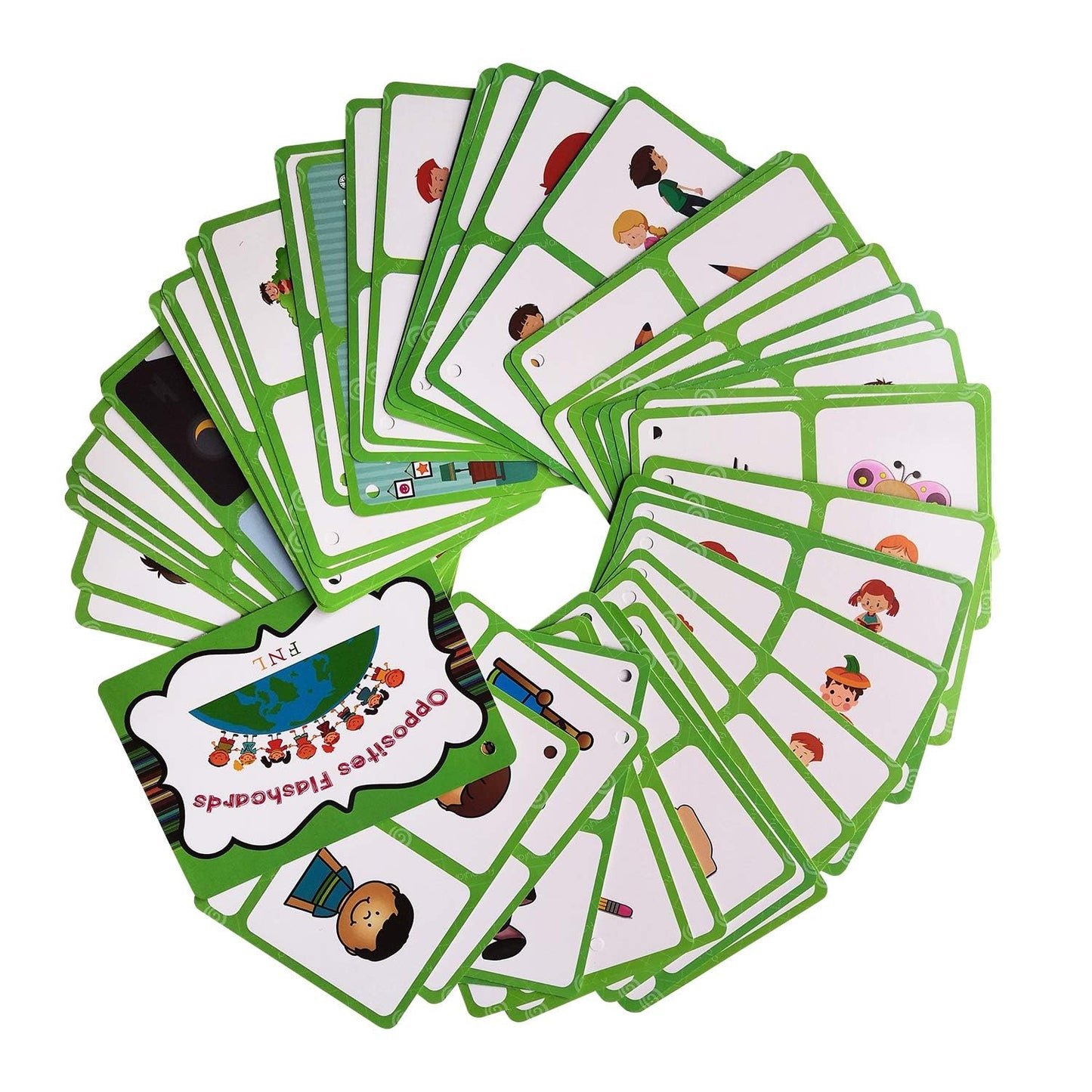 Richardy 20 Groups Synonyms/100 Groups Antonyms 2 Themes Flashcards Building Vocabulary Pocket Cards Educational Learning Toys Pre-Kindergarten