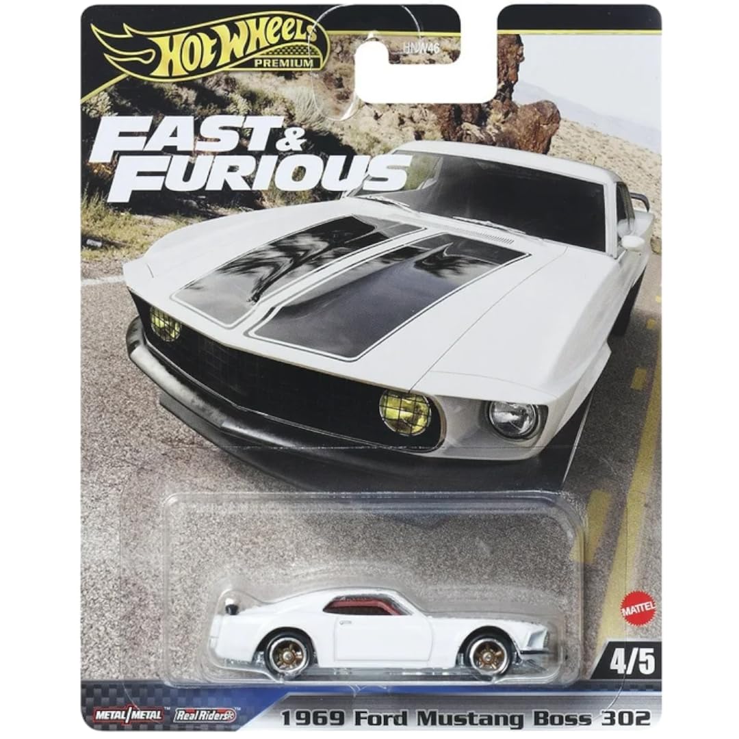 Hot Wheels 2024 Fast & Furious Premium Die?Cast 5?Pack (Mix 2, HNW46?956F) | Nissan Silvia S15, Toyota Soarer, Ford Gran Torino, Mustang Boss 302