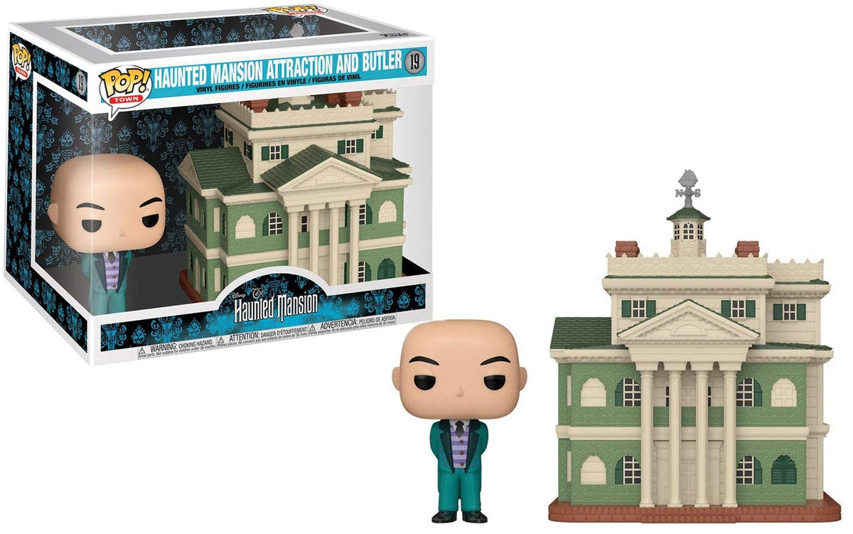 Funko Pop Towns: Disney Parks - Haunted Mansion with Butler, Multicolor