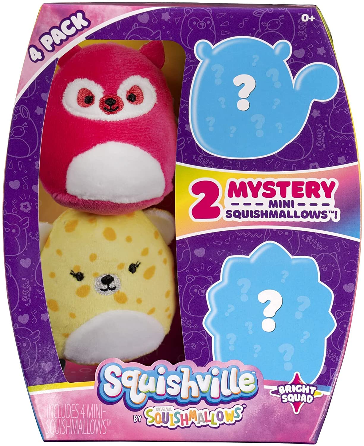 Squishmallows ENT_551113 Cinema Playset-Includes 2-Inch Mini Pretzel Chair, One Popcorn Bucket-Irresistibly Soft, Colourful Plush, Multicolor