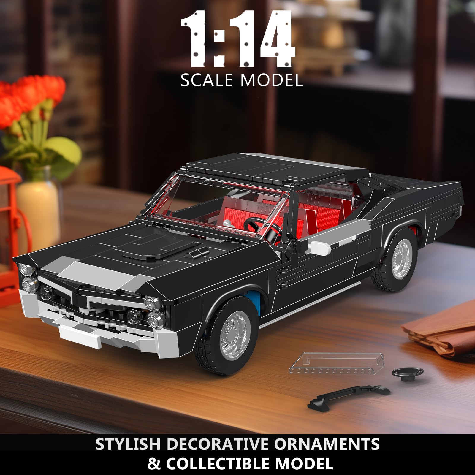 Mould King 10199 Sports Car Building Block Kits, MOC Classic Vintage Car Model Building Sets, Gift for Age 14+/Adult Collections Enthusiasts (1563+