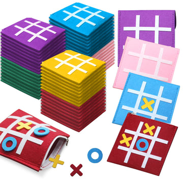 Timisea 48 Pcs Tic Tac Toe Strategic Board Game, Mini Strategic Board Game for Kids Family,Classic Mini Board Toys, Board Gifts for Students