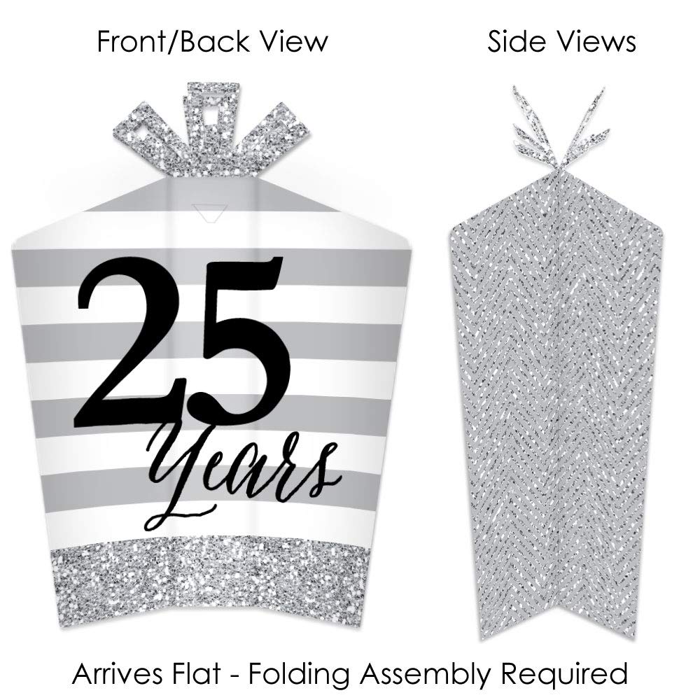 Big Dot of Happiness We Still Do - 25th Wedding Anniversary - Table Decorations - Anniversary Party Fold and Flare Centerpieces - 10 Count