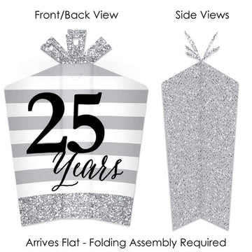 Big Dot of Happiness We Still Do - 25th Wedding Anniversary - Table Decorations - Anniversary Party Fold and Flare Centerpieces - 10 Count