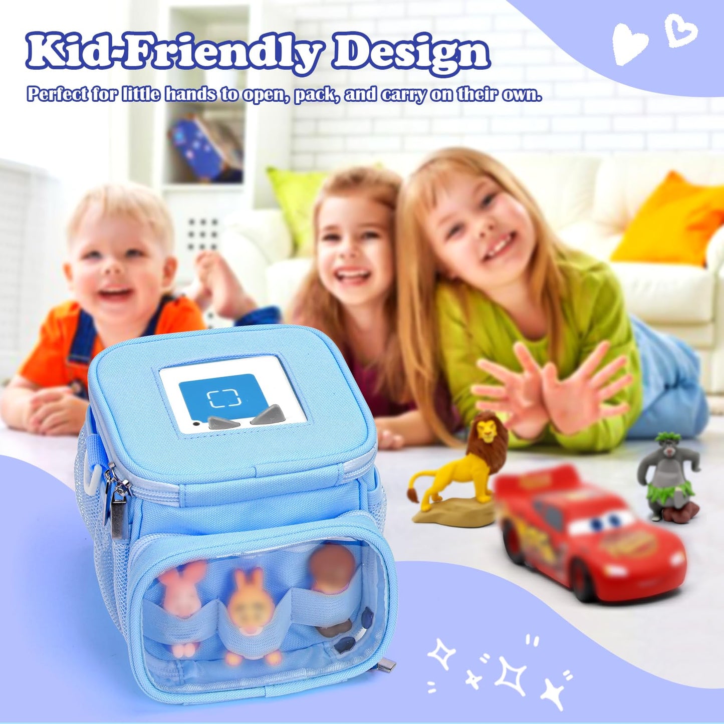 Anyprime Carrying Case for Toniebox - Storage Bag for Tonies Starter Set, Portable Storage Organizer Travel Bags for Tonie Box Figures Characters Kids
