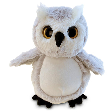 DolliBu Owl Plush - Super Soft Stuffed Animal, Cute Grey Wildlife Bird Adorable Fluffy Stuffed Animal for Boys and Girls, Plush Owl Gifts for Kids