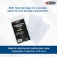 BCW Resealable Team Set Bags - 400 Count | Holds 35 Loose Cards or 5 Standard 35pt Toploaders | Fits Magnetics up to 108pt | Acid-Free Team Bags for