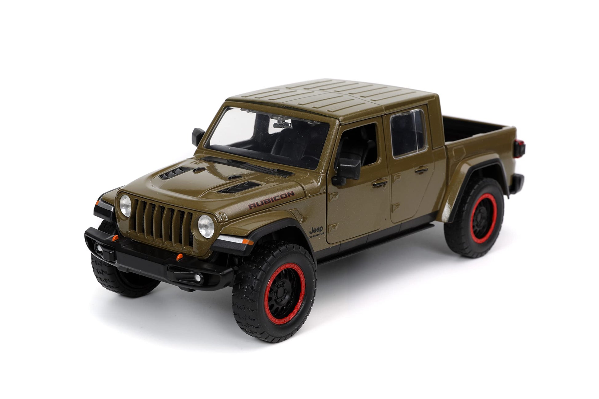 Jada Just Trucks 1:24 2020 Jeep Gladiator Die-cast Car Brown with Tire Rack, Toys for Kids and Adults