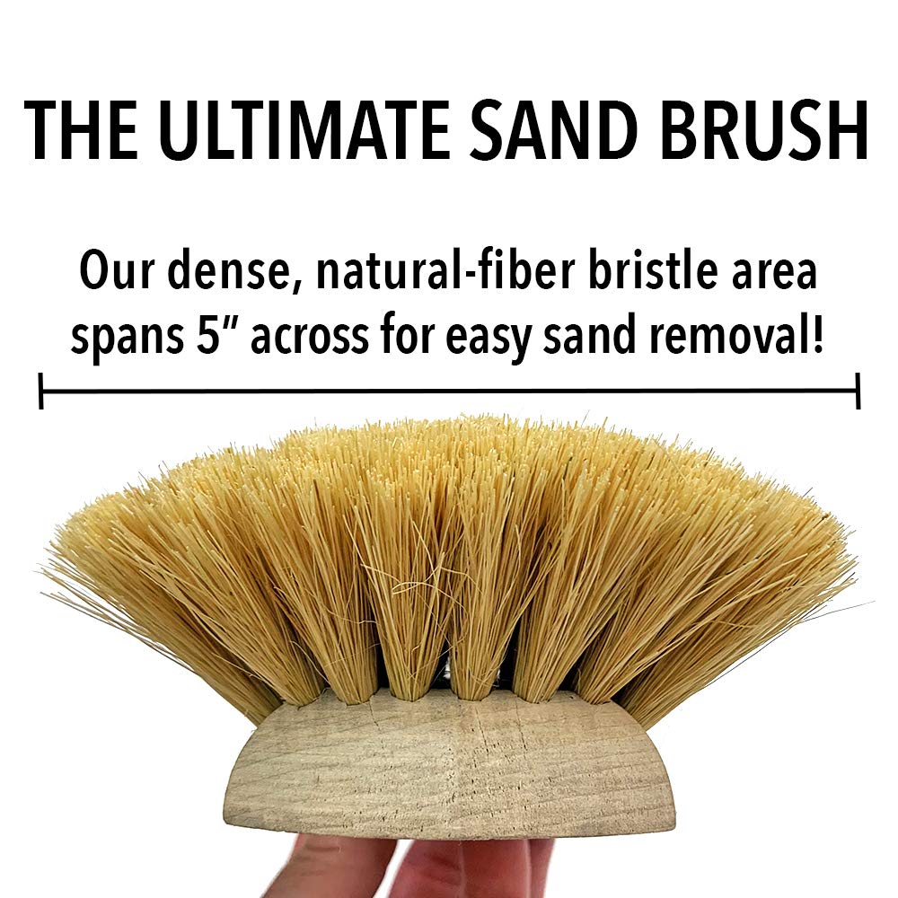 PRO BUM Beach Brush, Cleans Sandy Feet, Shoes, Equipment, Keeps Cars Clean, Zero Plastic, 100% Biodegradable, Vegan, for Surfers, Beach Bums, Men