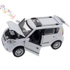 Toy Cars Diecast Car Models Soul Hatchback Model Cars,Pull Back Cars,Boxy Car Toy with Sound and Light for 3+ Year Old Boys(White)