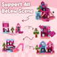 ADAH 216PCS Magnetic Building Blocks for Girls, Pink Princess STEM Toys for Ages 4-8, Creative Educational Building Toys for 3-6 Year Olds, Magic