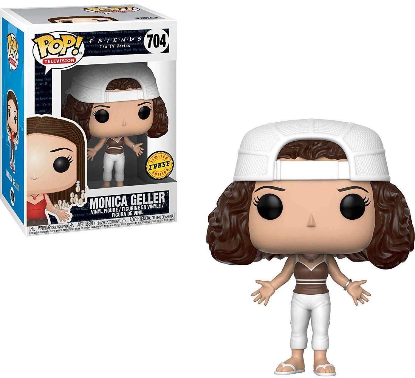 Funko Pop! TV: Friends - Monica Geller Limited Edition Chase Pop! Vinyl Figure (Bundled with Compatible Pop Box Protector Case), Multicolored, (3.75