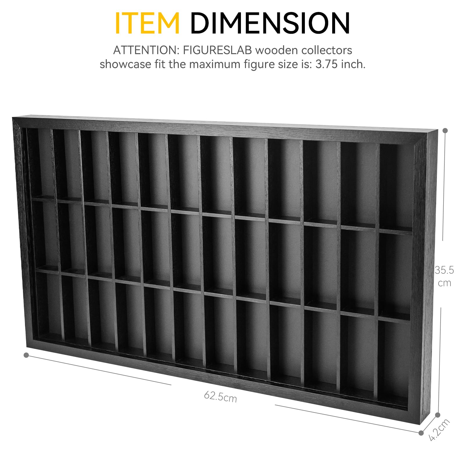 3.75 inch Figure Collectors Showcase, Display Frame Case for Action Figures, Dustproof Cabinet Box for Collectibles, Compatible with Star was/ Gi Jeo
