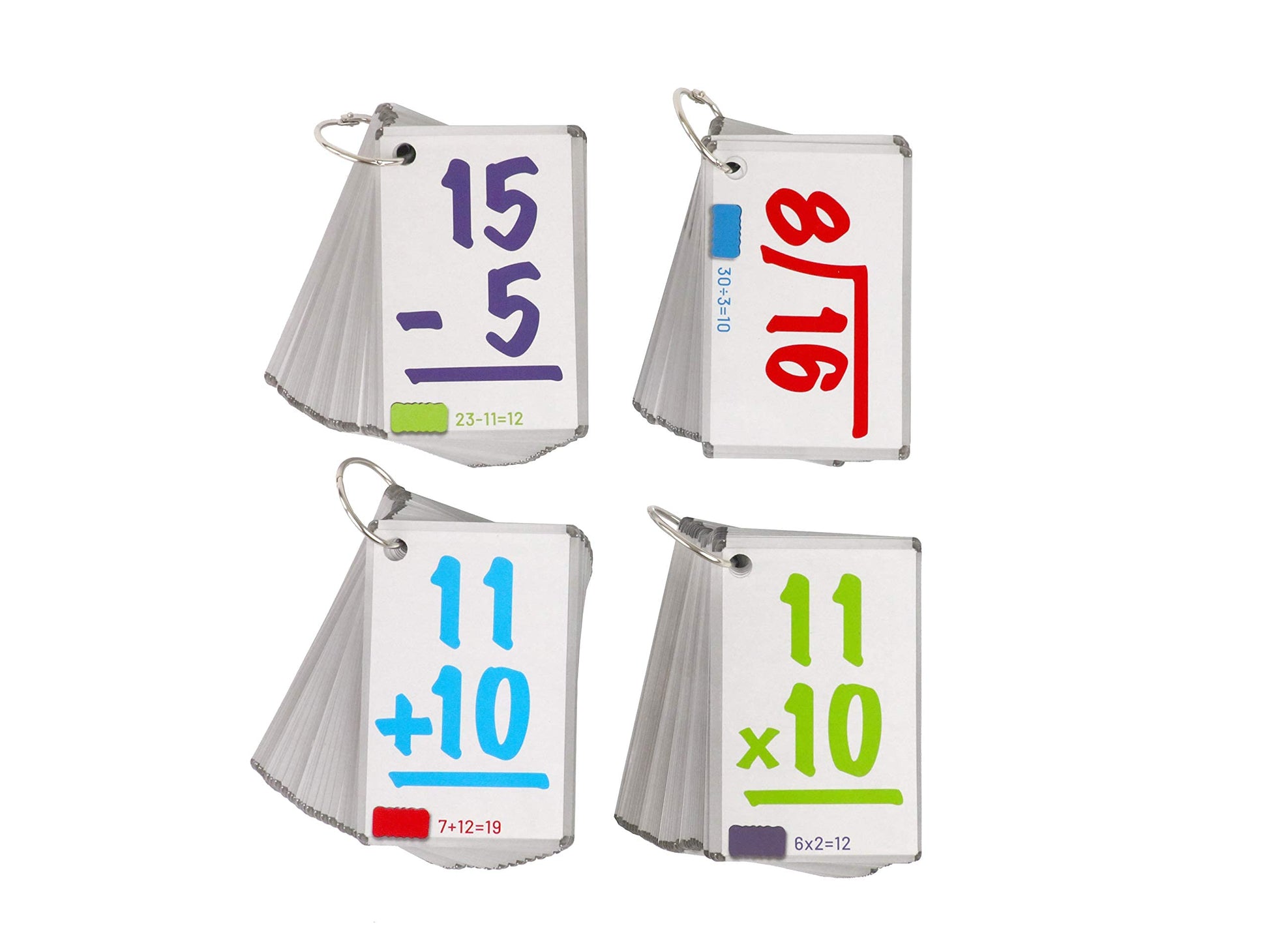 Regal Games Math Flash Cards for Multiplication, Division, Addition and Subtraction - 1st, 2nd, 3rd Grade Math & More - Flash Cards w/ 4 Binder Rings