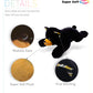 DolliBu Plush Black Bear Stuffed Animal Pillow Size - Super Soft Animal for Kids, Cozy Nap Buddy, Floor Pillow for Kids & Toddlers - 30 Inches