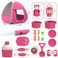 Camping Set Toys with Pop up Play Tent for Girls Ages 3-6 Indoor Outdoor