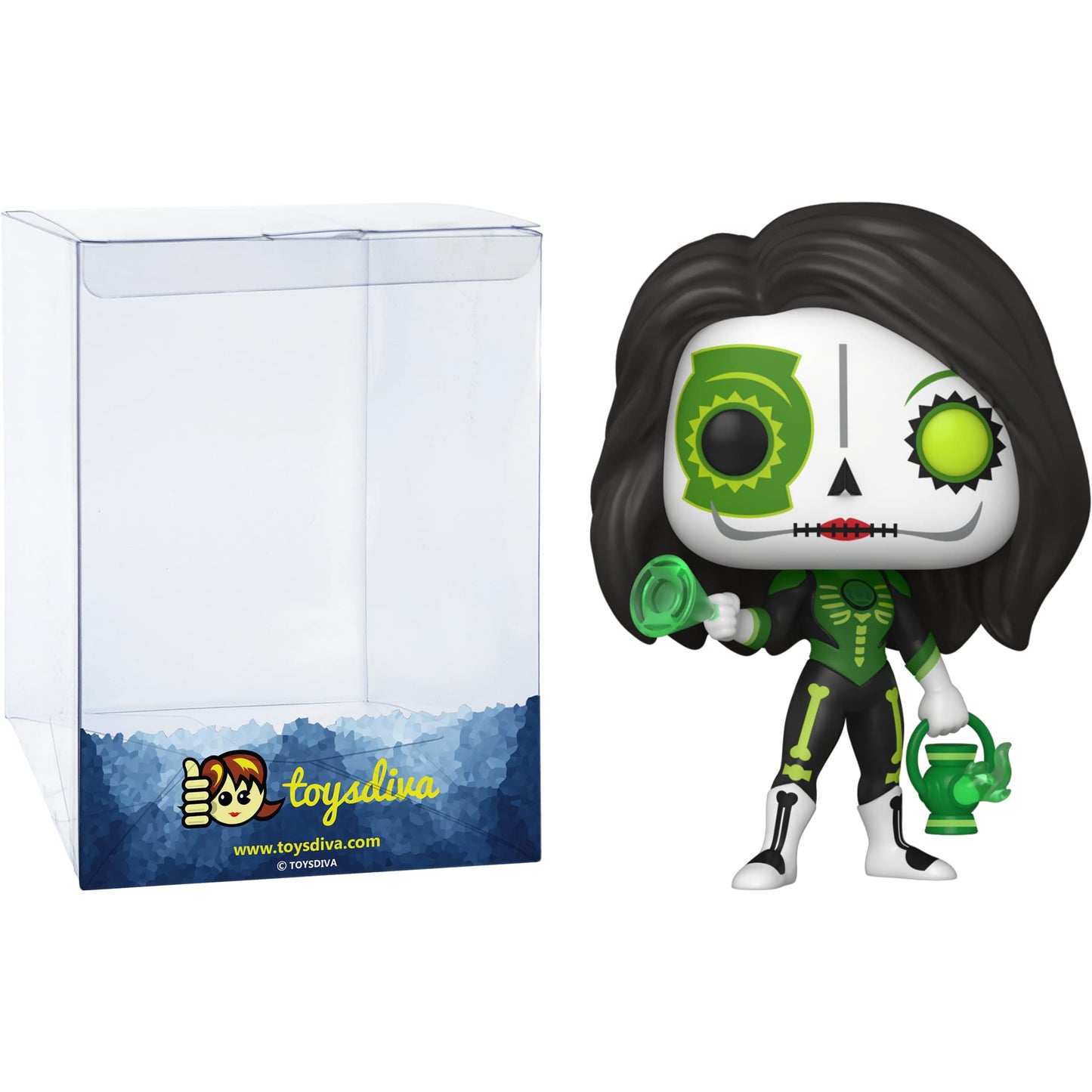 Funko G r e e n Lantern [Jessica Cruz]: P o p ! Heroes Vinyl Figurine Bundle with 1 Compatible 'ToysDiva' Graphic Protector (411-57415 - B)