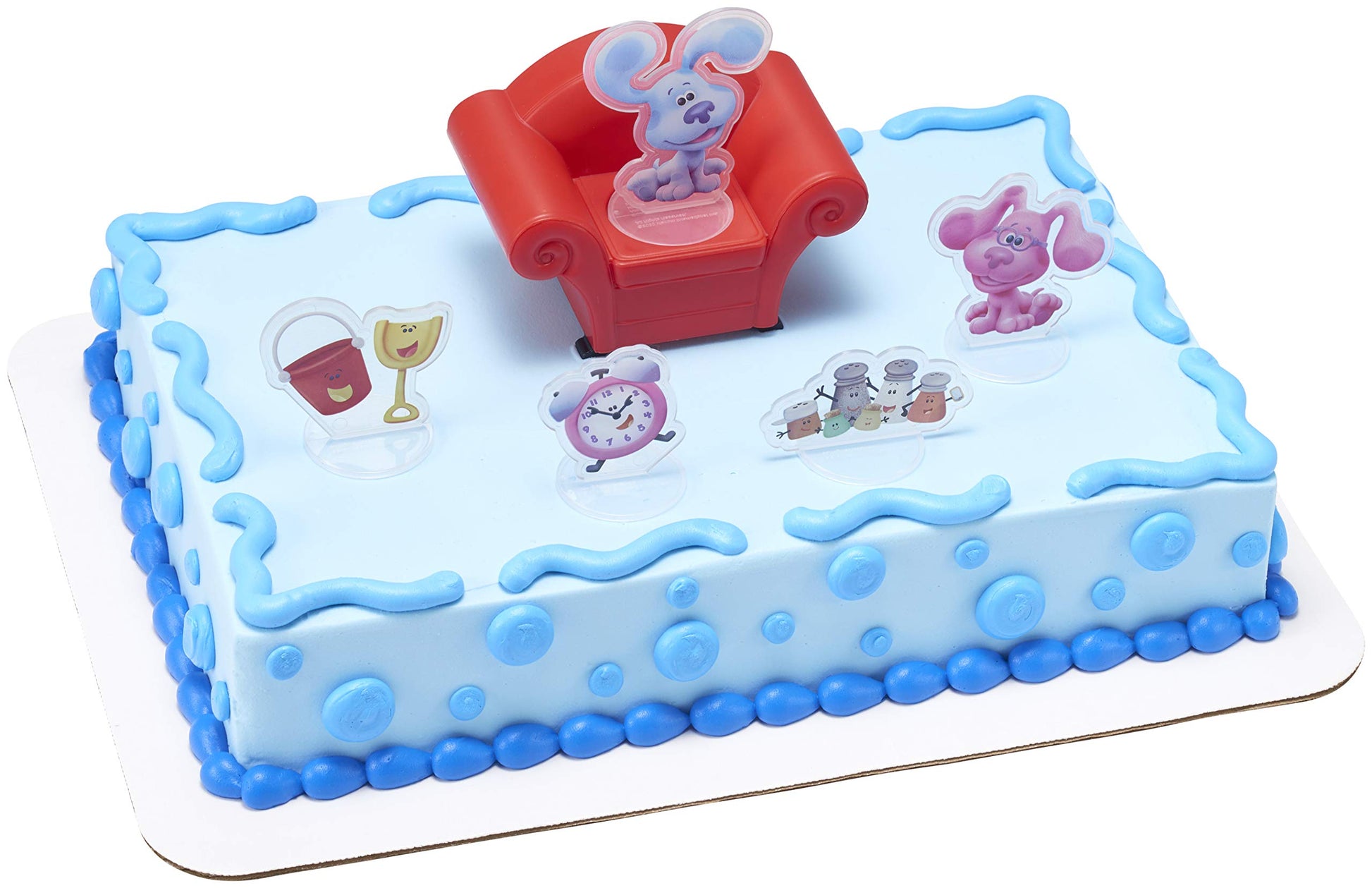 DecoSet® Blue’s Clues & You Cake Topper, 6-Piece Set of Decorations with Blue and Friends, Create an Adorable Birthday Cake