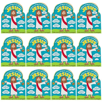 Fun Express What A Friend We Have in Jesus Craft Kit - Sunday School Crafts for Kids Bulk 12 Pack | Christian Stickers for Kids & Bible Crafts |