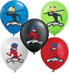Miraculous Ladybug Cat Noir 12" Birthday Party Balloons 25 Pcs for Kids