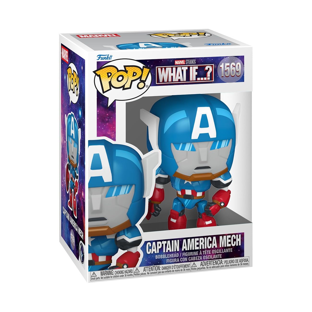 Funko Pop! Marvel: What If - Captain America Mech - Collectable Vinyl Figure - Gift Idea - Official Merchandise - Toys for Kids & Adults - Marvel Fans