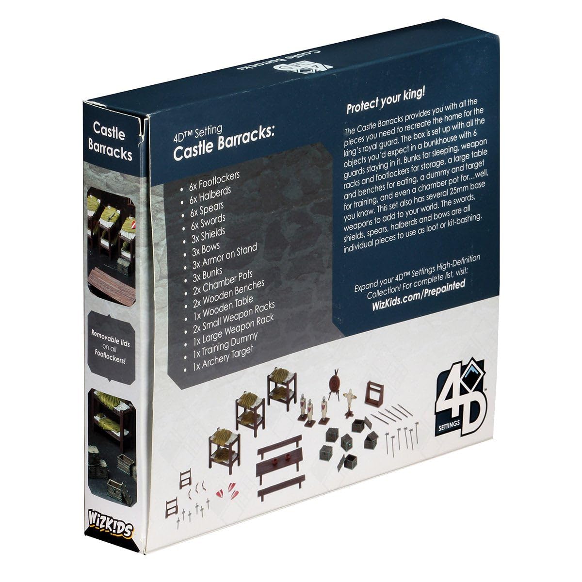 WizKids Warlock Tiles: Accessory - 4D Settings Castle Barracks