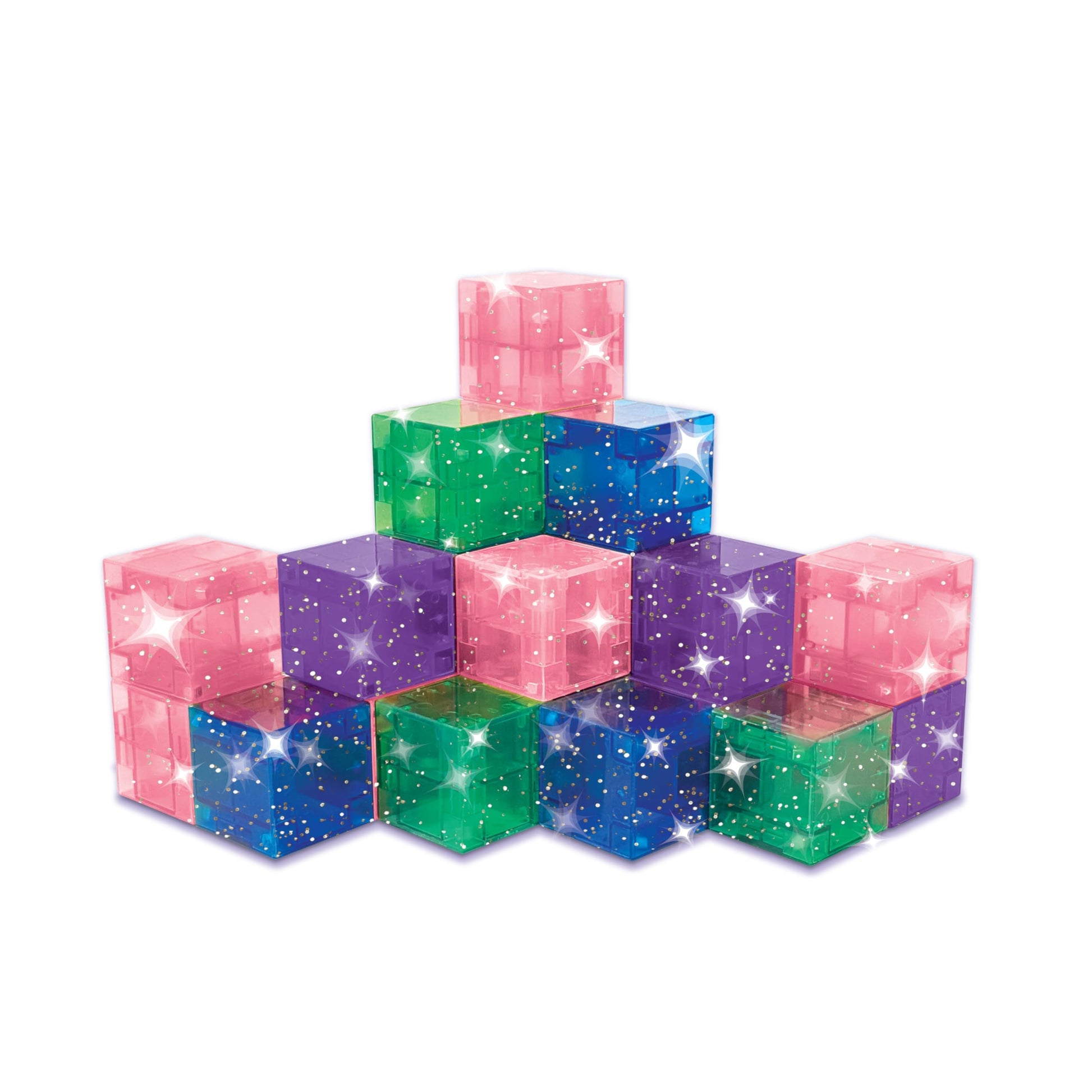 Crayola Glitter Magnetic PIP Cubes, Mini Magnetic Blocks Playset, STEM & Montessori Building & Educational Toys for Kids, Travel Toys for Boys