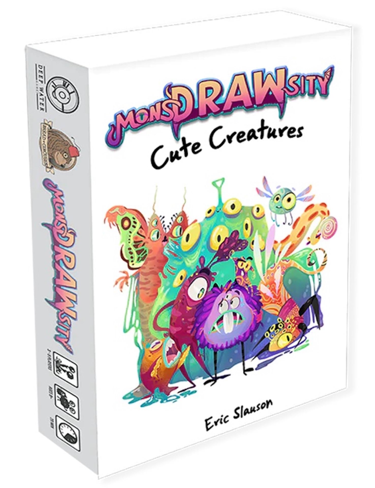 MonsDRAWsity The Board Game Deluxe Edition: Core Game, Robots, and Cute Creatures Expansions (3 Items)