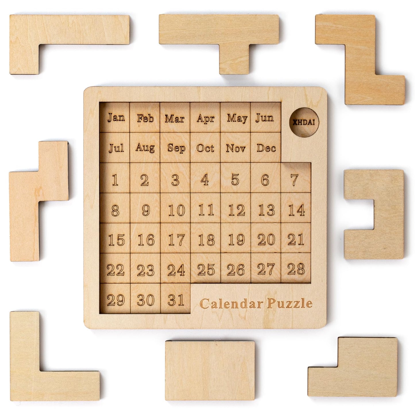 Daily Calendar Puzzle Wooden?Jigsaw Puzzle Board for Adults,Challenge 365+ for Every Day,Puzzle Advent Calendar.