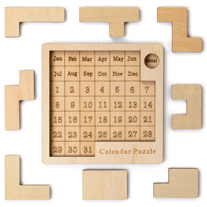 Daily Calendar Puzzle Wooden?Jigsaw Puzzle Board for Adults,Challenge 365+ for Every Day,Puzzle Advent Calendar.