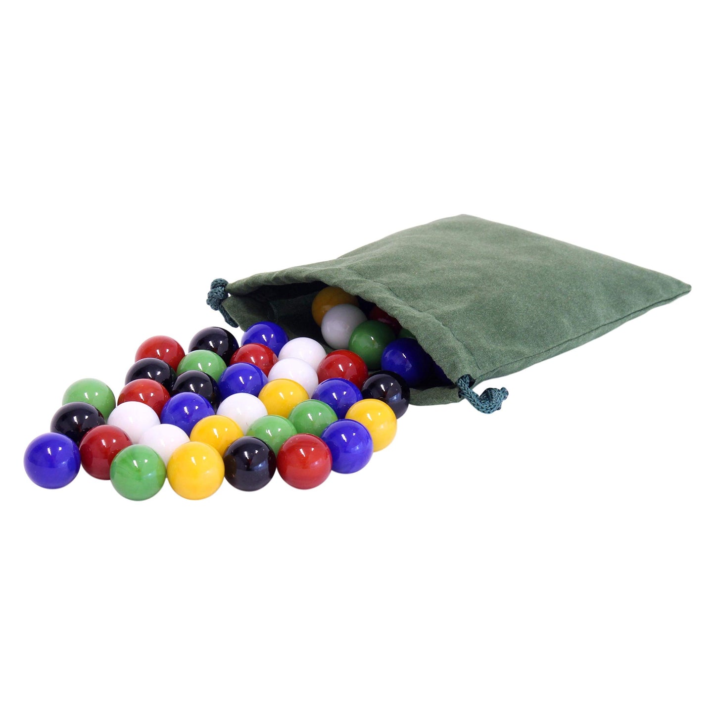AmishToyBox.com Bag of 60 Glass Marbles - Replacement Marbles for Chinese Checkers - Large 3/4" (18mm) Diameter