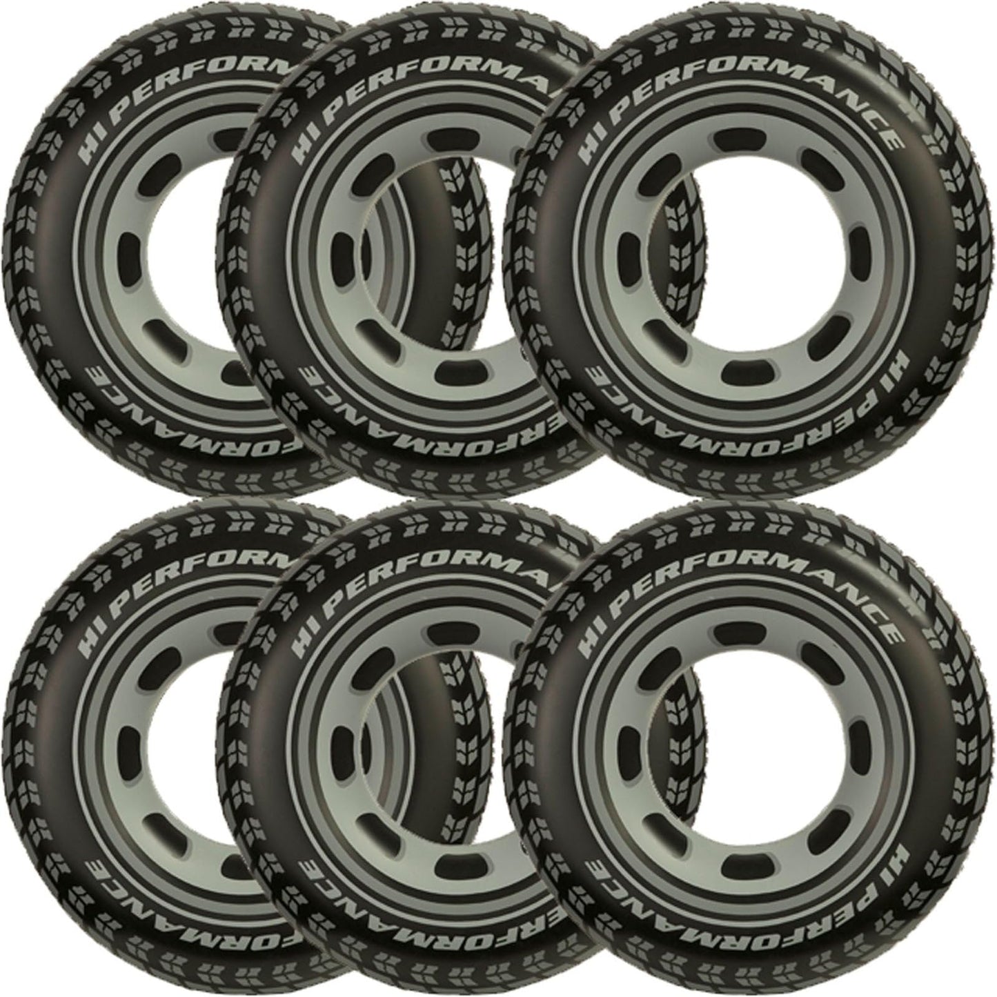 Intex Inflatable 36" Giant Tire Tubes for Swimming Pool/Lake/Ocean (6 Pack)