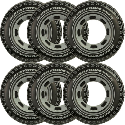 Intex Inflatable 36" Giant Tire Tubes for Swimming Pool/Lake/Ocean (6 Pack)