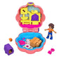 Polly Pocket Tiny Pocket Places Purrfect Playhouse Compact with 2 Reveals, Accessories, Micro Shani Doll, Captain Cobblywobbles Pet & Sticker Sheet