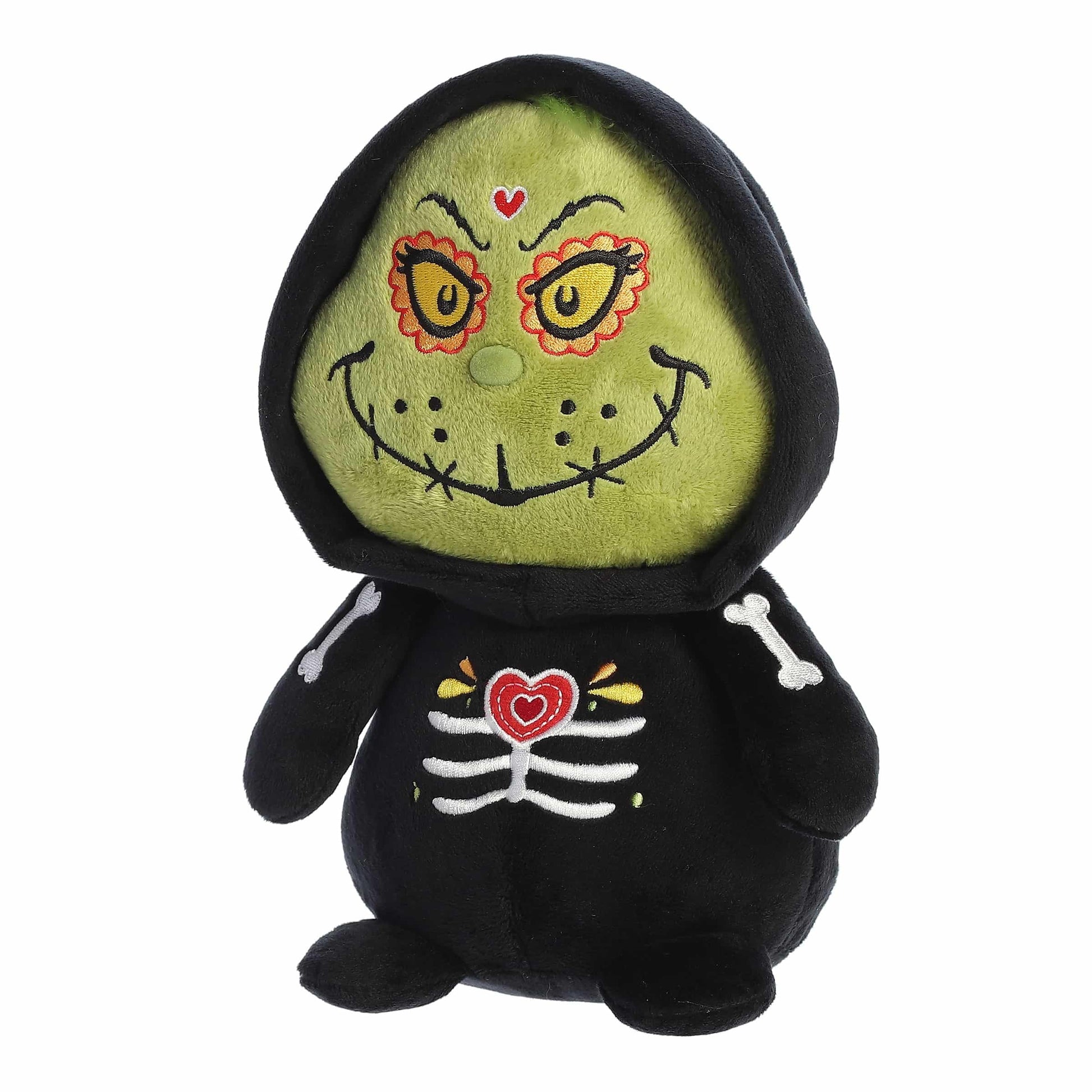 Aurora® Whimsical Dr. Seuss™ Día De Los Muertos Grinch Stuffed Animal - Officially Licensed Plush for Decorations and Play - Perfect for Kids