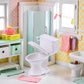 2Pcs White Plastic Decoration 1:12 House Toilet House Bathroom Furniture Mini Toilet Cake Decoration for House Accessories Dollhouse Décor
