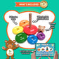 KIDS KORNER Baby Toys Wooden Stacking Rings - Bilingual Educational Toys for 2 Year Old | Learn Rainbow Colors in English & Spanish | Wood Building