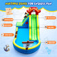 Inflatable Water Slide for Kids, 6 in 1 Inflatable Water Park with Blower, Climbing Wall, Water Gun, Splash Pool, Basketball Hoop, Blow Up Water Slide