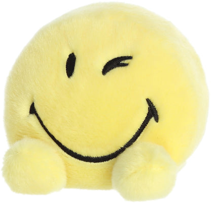 Aurora® Colorful SmileyWorld® Palm Pals™ Wink Stuffed Animal - Eye-Catching Designs - Whimsical Cuteness - Yellow 5 Inches