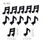 10 Pcs Music Note Black Balloon Mylar Balloons 17 Inch Happy Birthday Balloon Banner Music Balloons Use for birthday,birthday party,baby