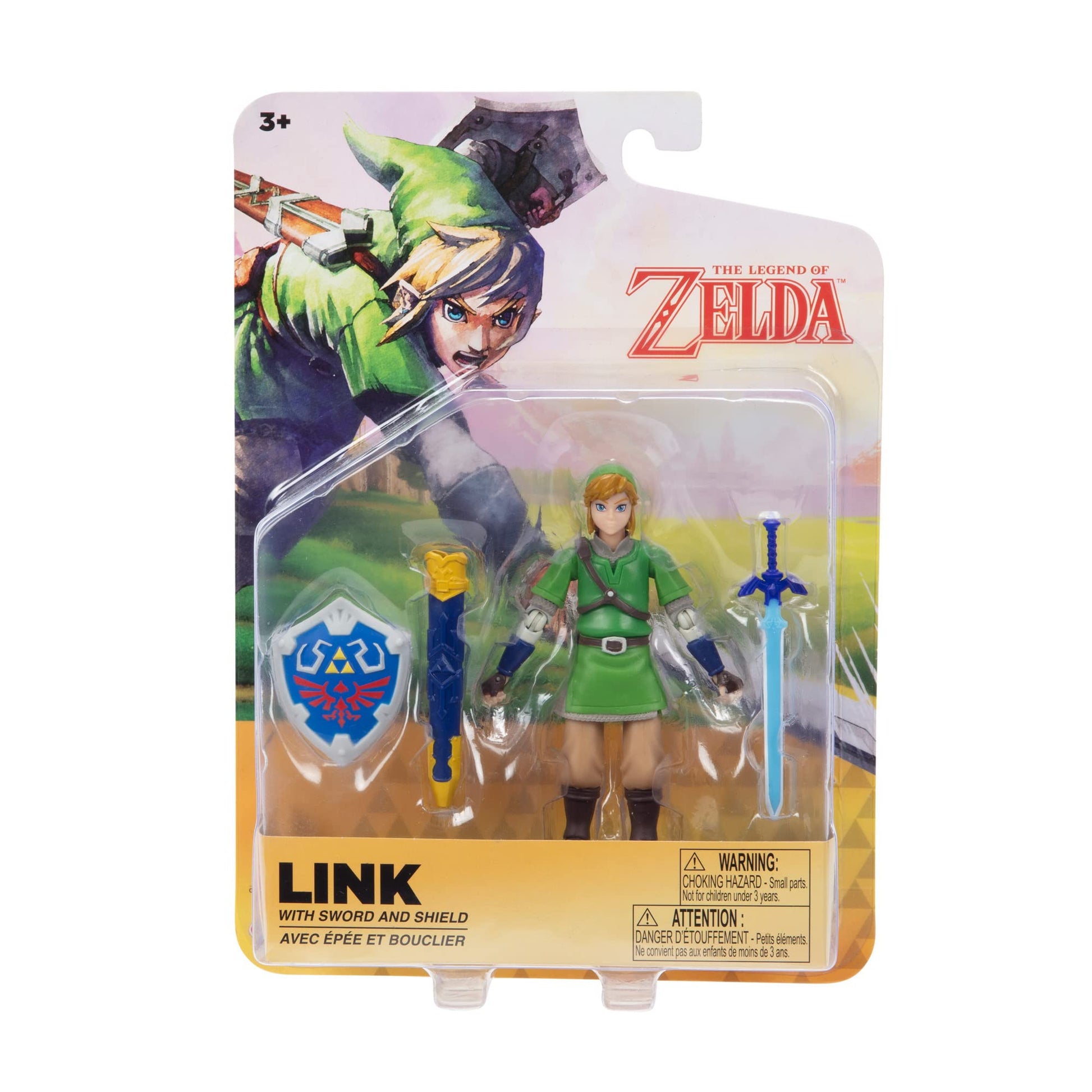 Nintendo Legend of Zelda: Skyward Sword 4 Inch Action Link Figure with Sword and Shield