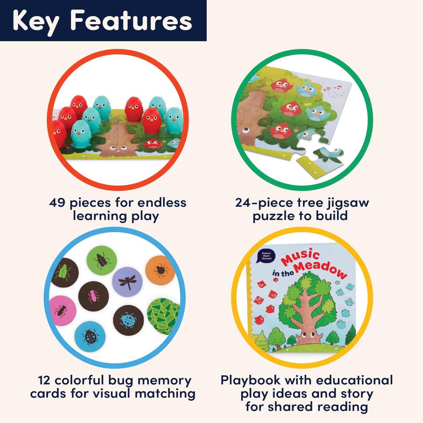 Battat Education - Montessori Memory Game Sound Shakers Toy for Toddlers - Educational Matching Game with Colorful Egg Shakers